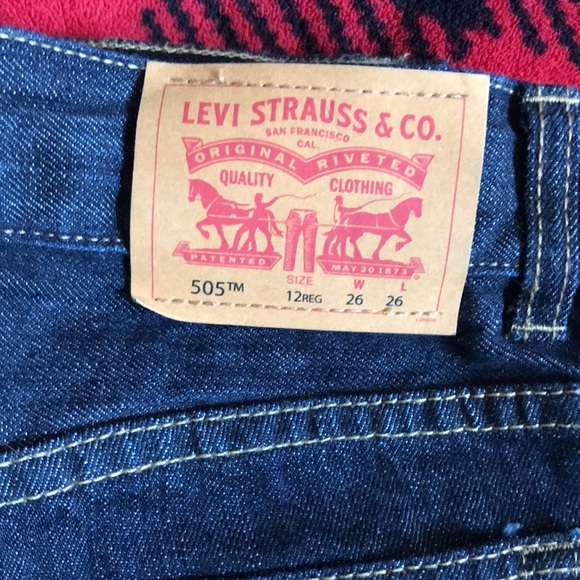 Levis 505 boys 12 regular jeans new with tags - Picture 3 of 5